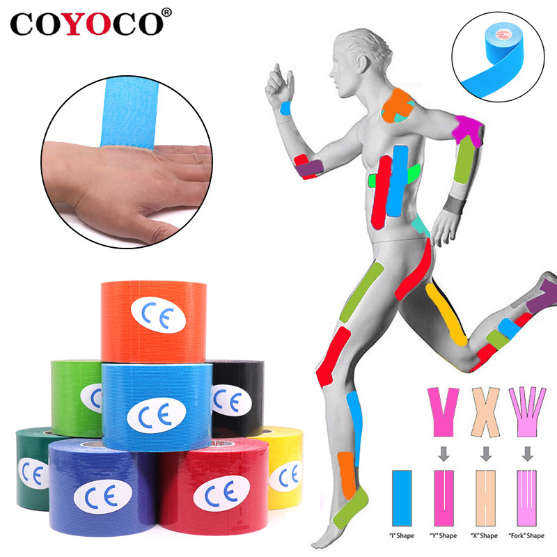 Sports Taping Precut - Bande de kinésiologie de largeur 2.5cm-10cm,