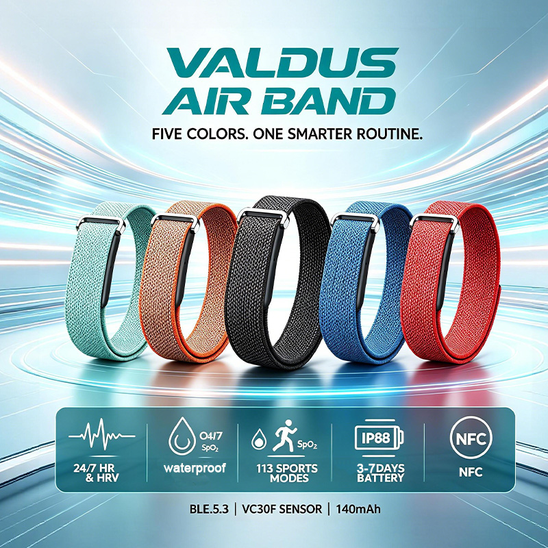 Health Wellness Bracelet - Bracelet intelligent VALDUS Air Band pour