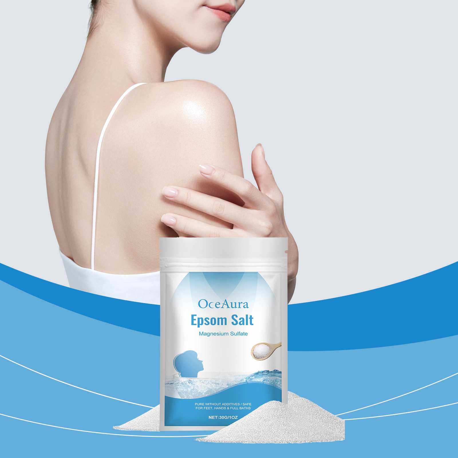 Bath Salts Magnesium - Epsom sel magnésium sulfate hydratant exfoliant