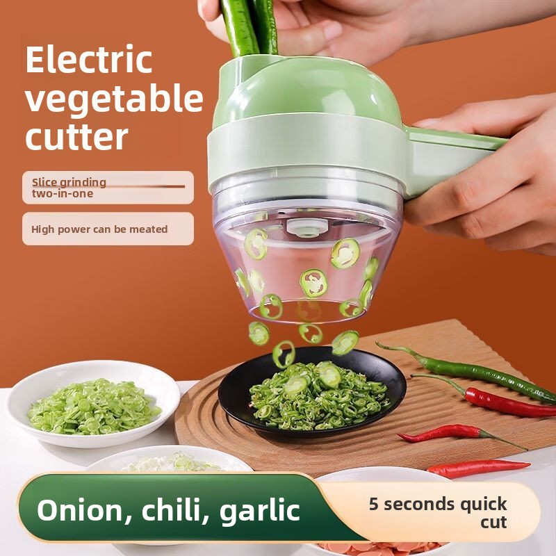 Health Wellness Lifestyle - Ensemble de coupe-légumes électrique 4 en