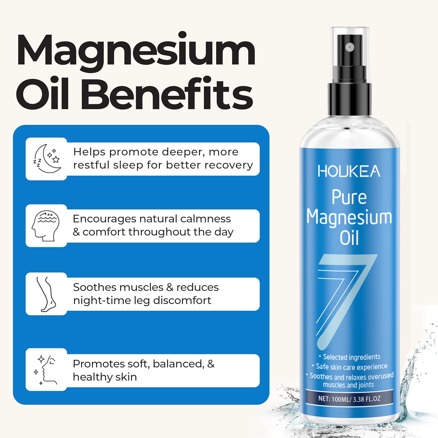 Huile de magnésium pure en spr - Bath Salts Magnesium avis et prix