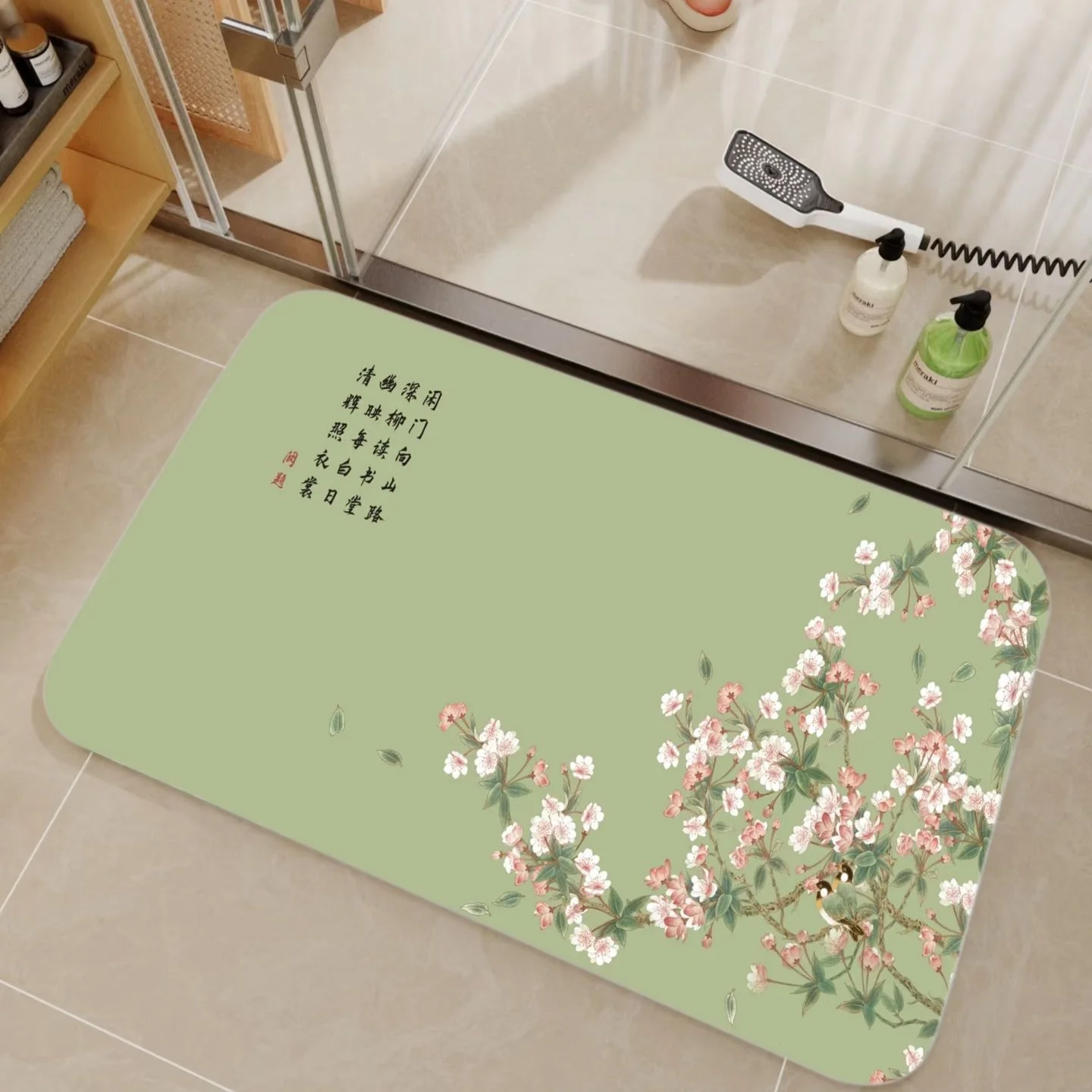 Tapis de douche en terre de di - Bamboo Bath Mat avis et prix