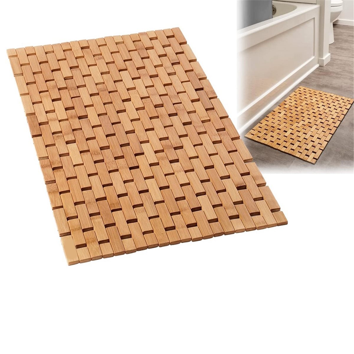 Tapis de bain en bambou NOCM - - Bamboo Bath Mat avis et prix